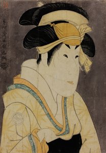 Actor Segawa Kikunojo III as Oshizu, the Wife of Tanabe Bunzo by Toshusai Sharaku